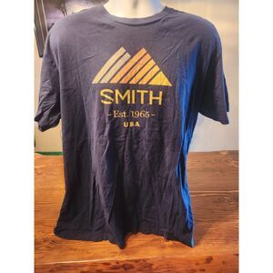 Smith Graphic T-Shirt Mens XL Navy Blue Established 1965 Short Sleeve Crewneck